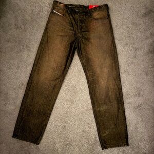 Diesel Dark blue and brown velvet Denim Jeans